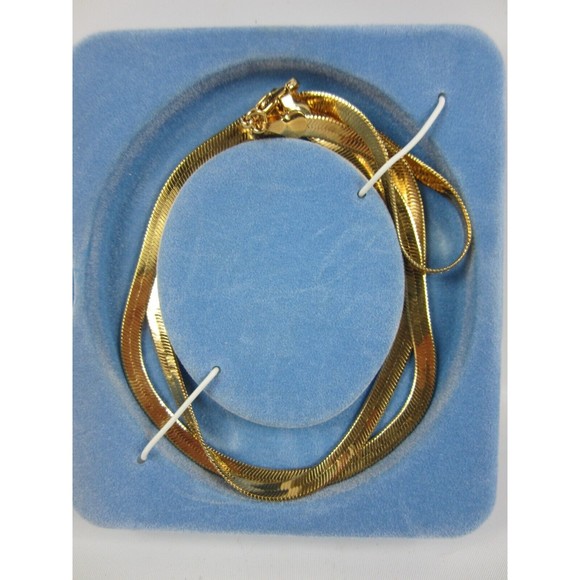 Avon Jewelry Vintage Avon Herringbone Chain Necklace Goldtone